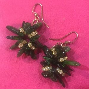 Green diopside earrings!!